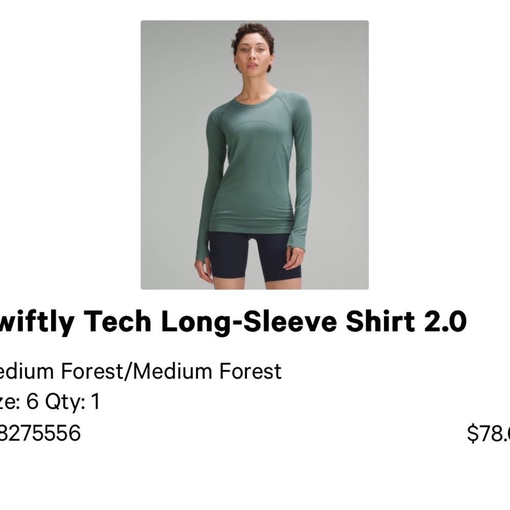 lululemon athletica Long Sleeve Top - Forest Green